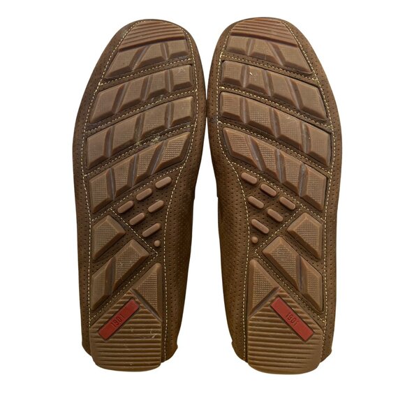 1901 Men’s Brown Suede & Leather Upper Slip-On Perforated Bit Loafers Size 10M - Picture 8 of 9